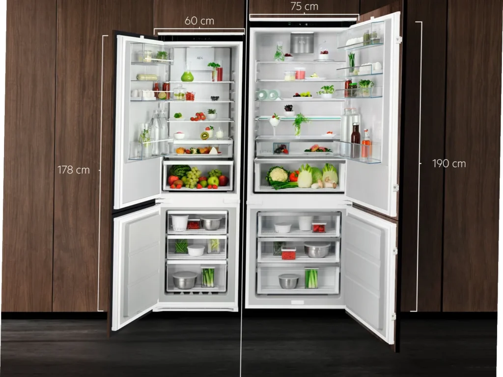 Afmetingen AEG inbouw koelkasten