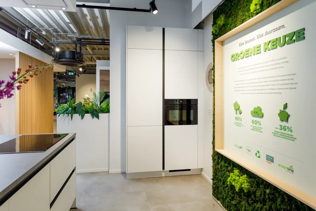 Duurzame groene keuken van Adee Keukens